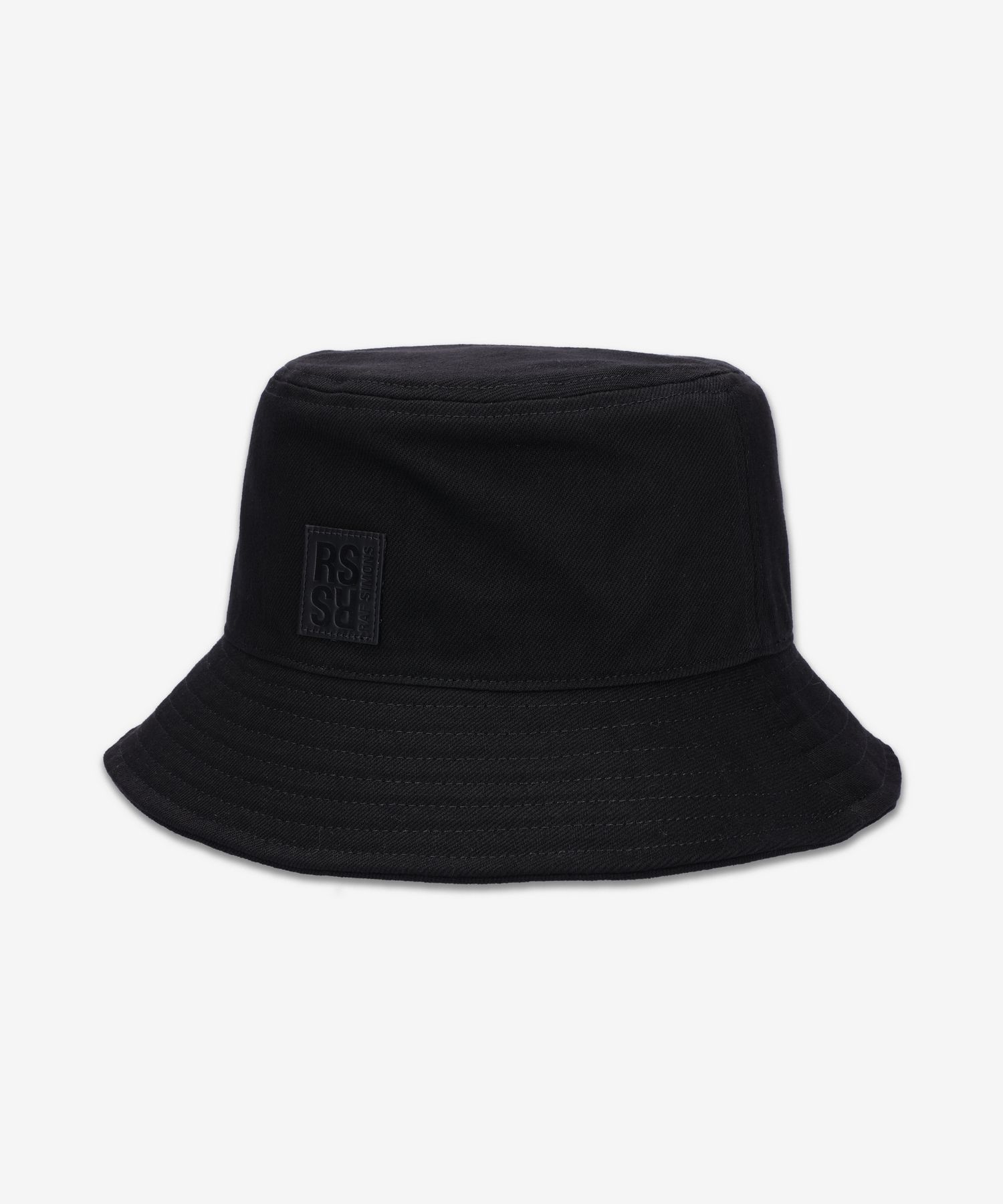 MUSINSA | RAF SIMONS Logo Patch Bucket Hat - Black / 231945100320099