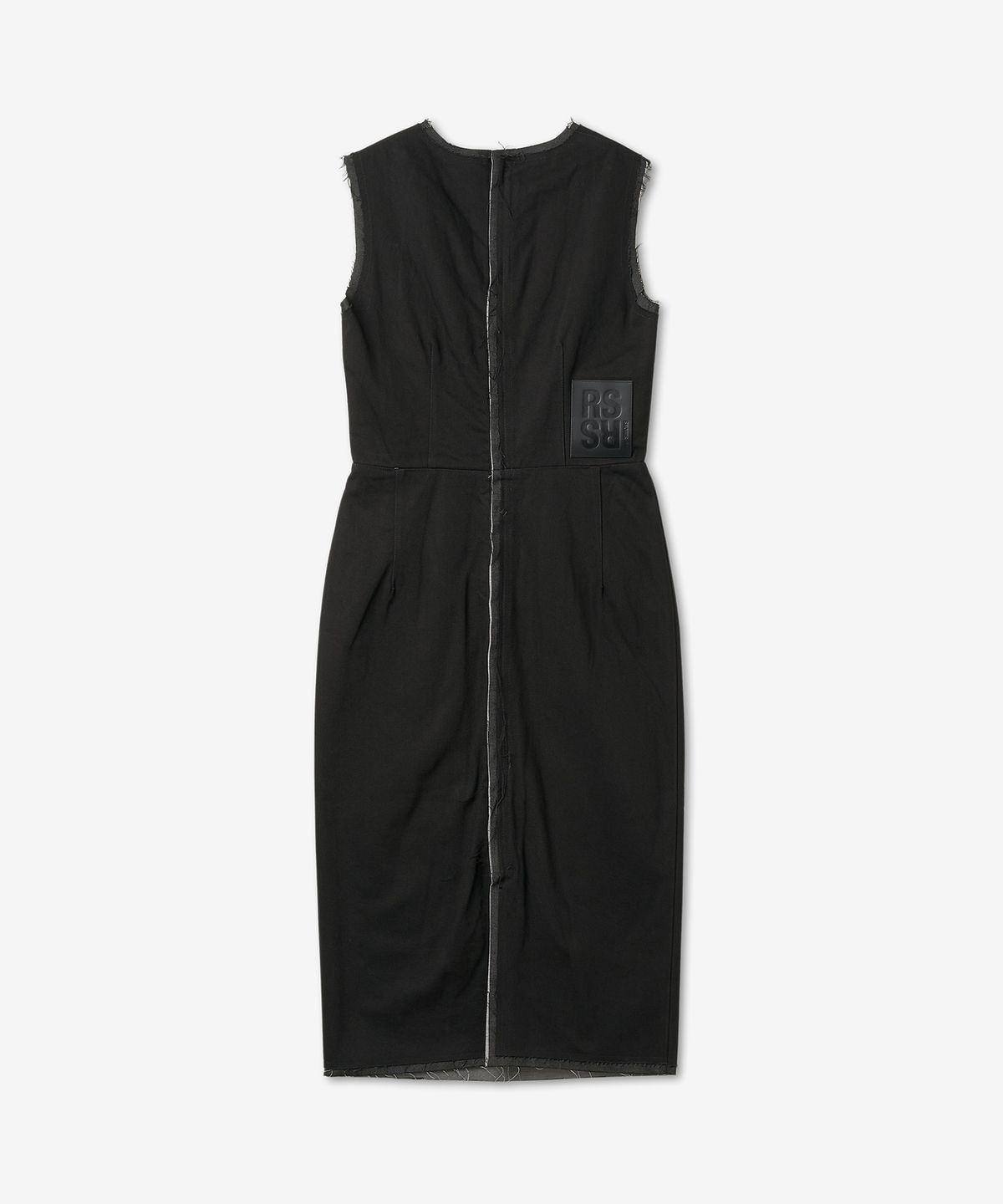 라프시몬스(RAF SIMONS) 백 버튼 핏 원피스 - 블랙 / 231W4640099