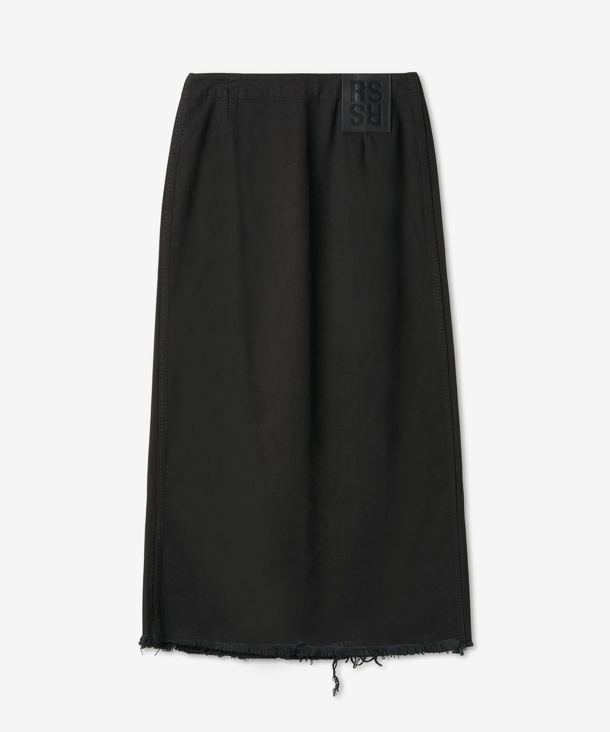 라프시몬스(RAF SIMONS) 랩 버튼 데님 스커트 - 블랙 / 231W4660099