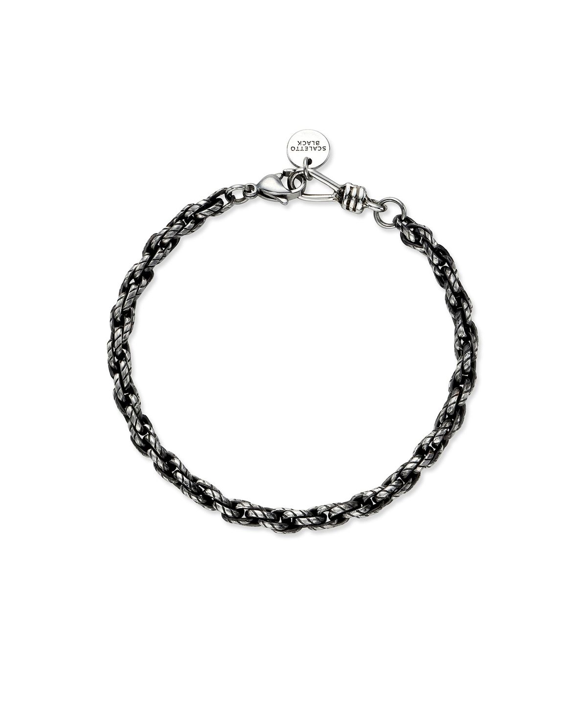 스칼렛또블랙(SCALETTOBLACK) BAT307 [surgical steel]Rope link chain connecting Bracelet