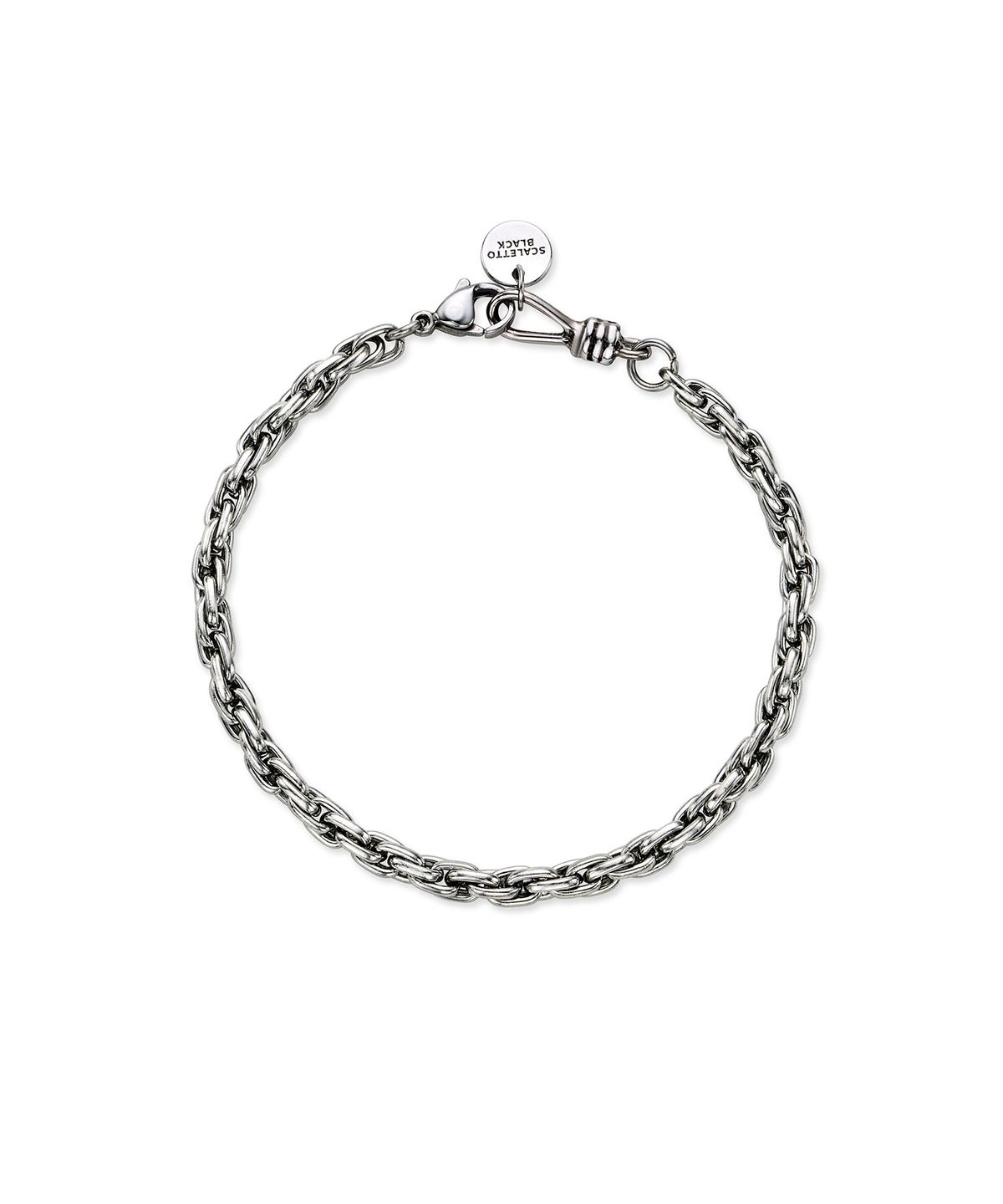 스칼렛또블랙(SCALETTOBLACK) BAT307 [surgical steel]Rope link chain connecting Bracelet