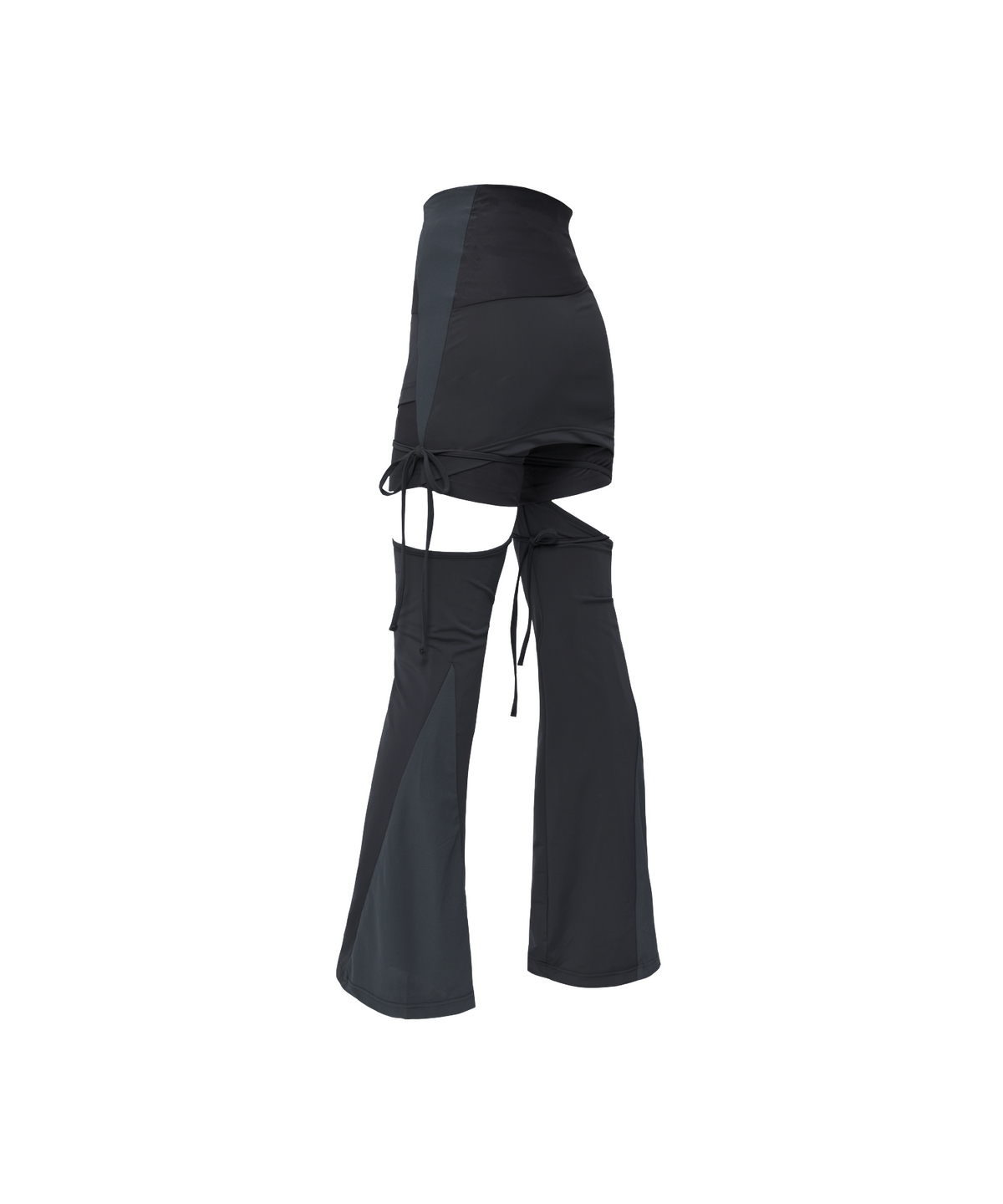 오호스(OJOS) Detachable Strap Skirt Shorts / Charcoal