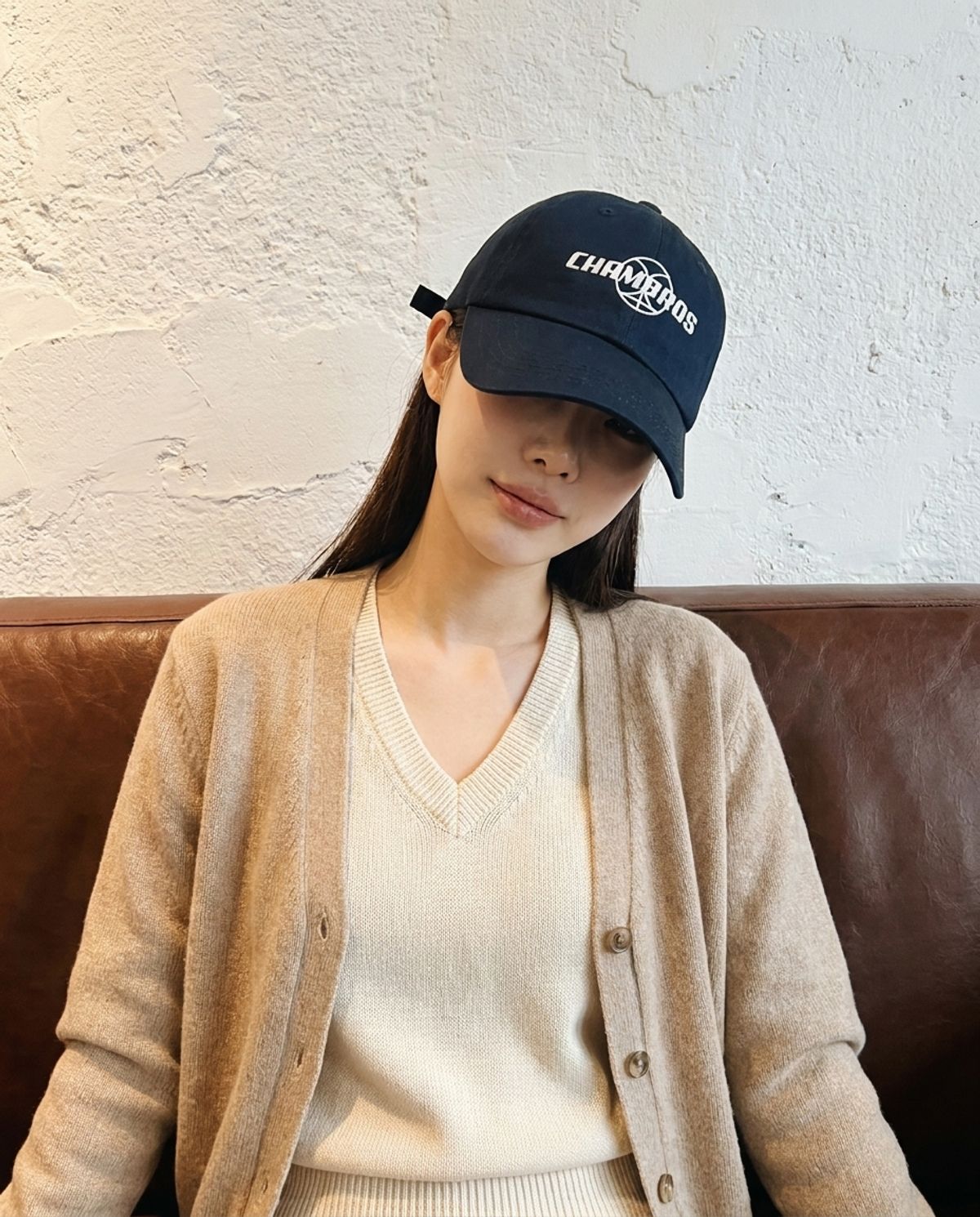 챔브로스(CHAMBROS) 시그니쳐 로고 볼캡[네이비] SIGNATURE LOGO BALL CAP [NAVY]