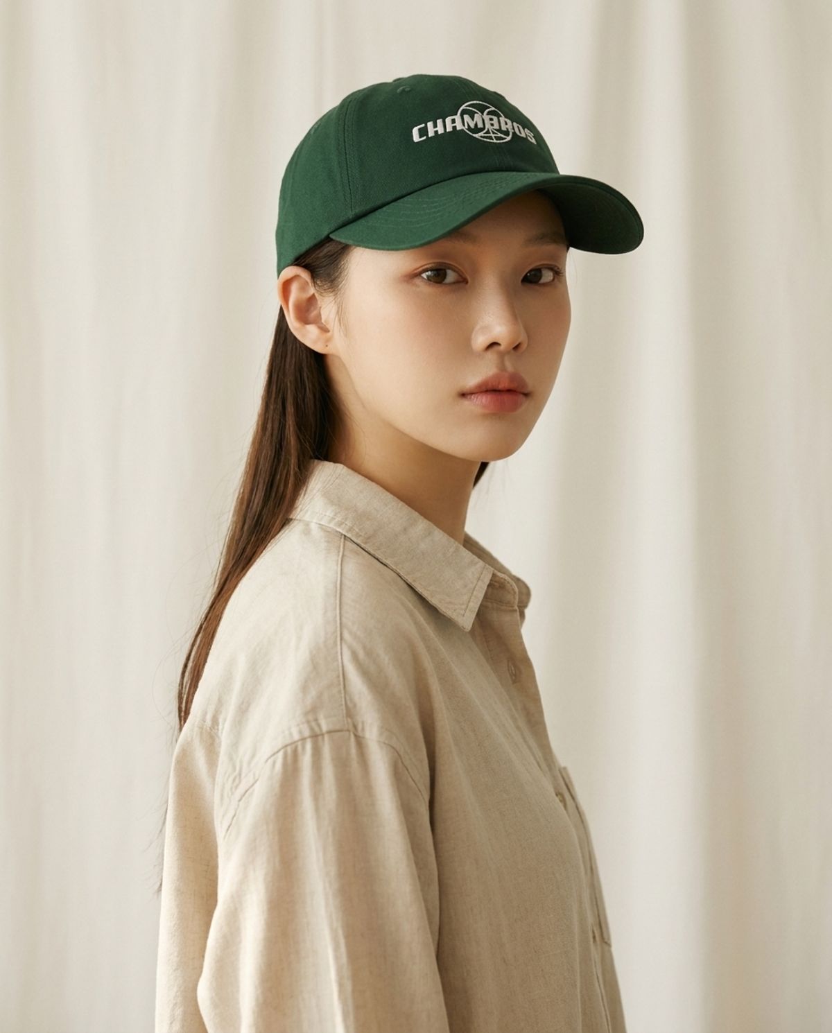 챔브로스(CHAMBROS) 시그니쳐 로고 볼캡[그린] SIGNATURE LOGO BALL CAP [GREEN]