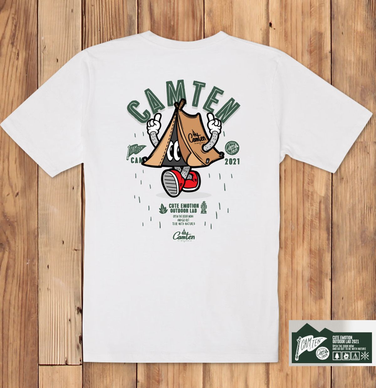 돌돌(DOLDOL) Camten-tshirts-16 감성 캠핑 브랜드 캠텐 캐릭터 그래픽 티셔츠 반팔티