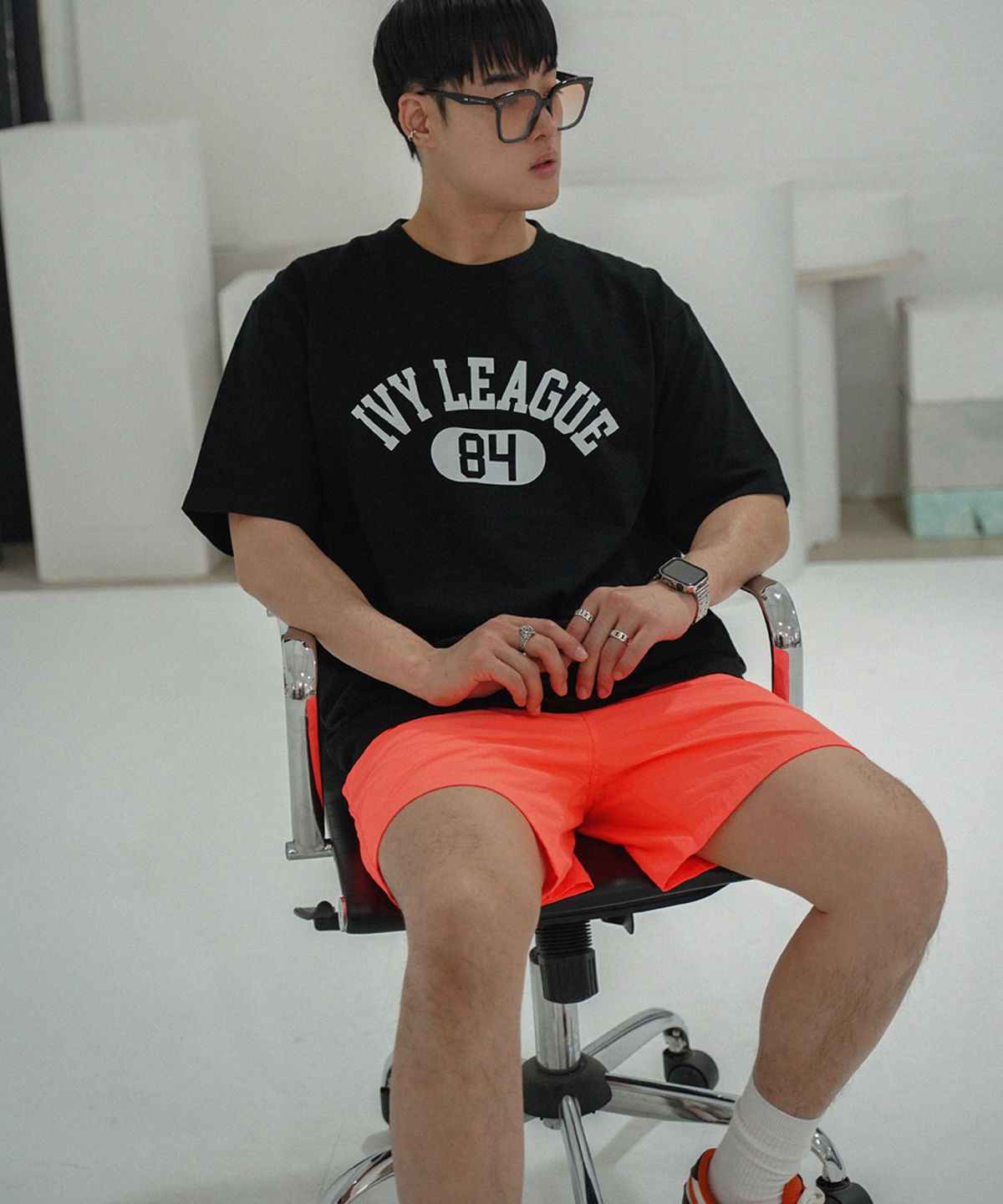 더마일(THEMILE) IVY LEAGUE GARMENTS CREW [BLACK]