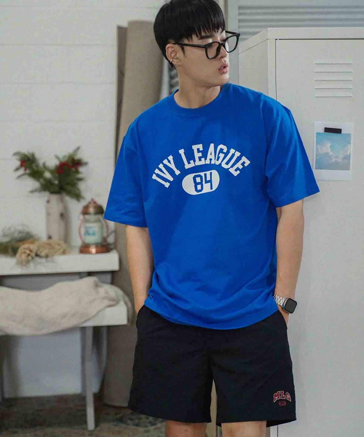 더마일(THEMILE) IVY LEAGUE GARMENTS CREW [BLUE]