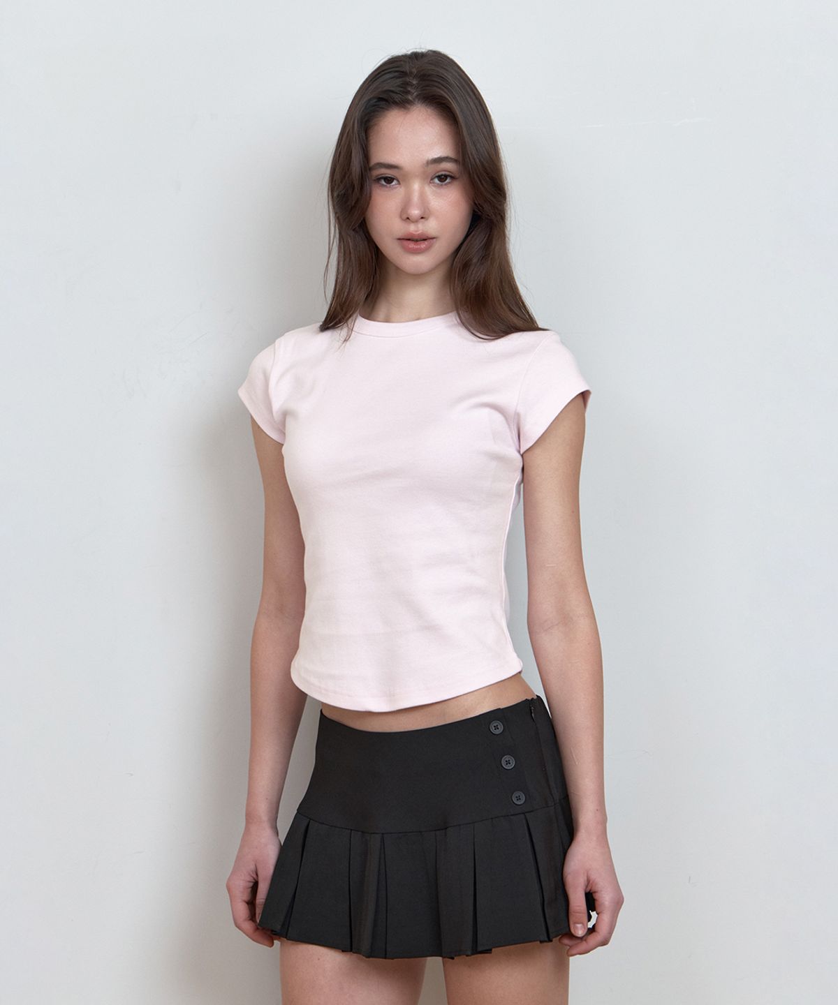 큐리티(CURETTY) C 90S LINE BASIC T-SHIRT_LIGHT PINK