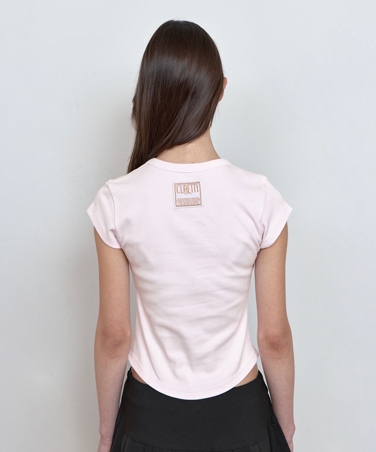 큐리티(CURETTY) C 90S LINE BASIC T-SHIRT_LIGHT PINK