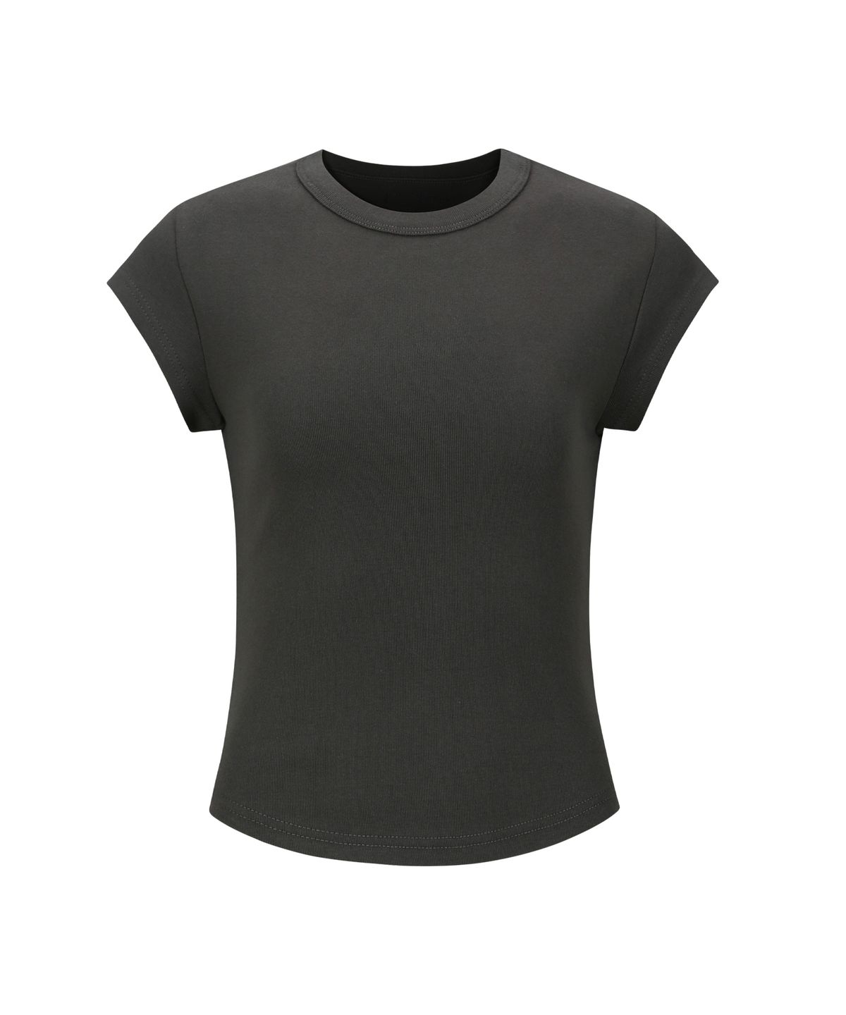 큐리티(CURETTY) C 90S LINE BASIC T-SHIRT_CHARCOAL