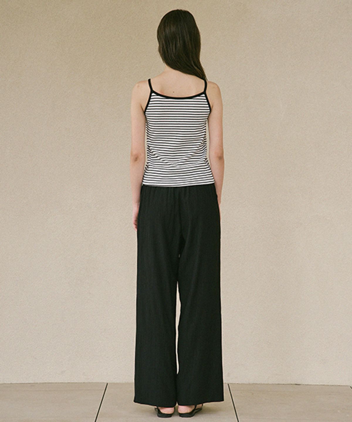 링서울(LINGSEOUL) pleats banded pants-black