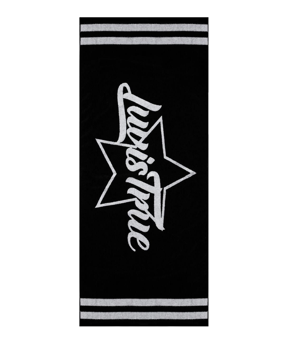 러브이즈트루(LUVISTRUE) BE LOGO BEACH TOWEL(BLACK)