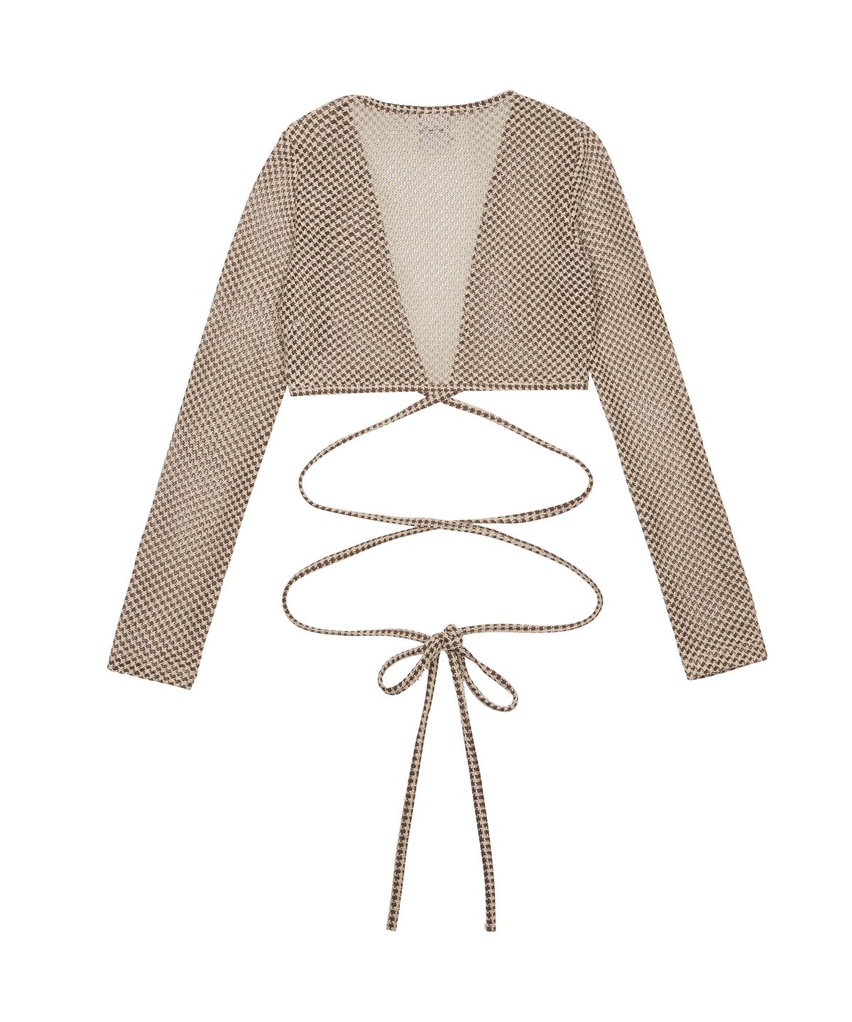 러브이즈트루(LUVISTRUE) BE NET CARDIGAN(BROWN)