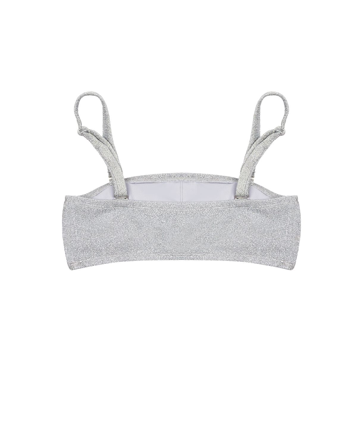 러브이즈트루(LUVISTRUE) BE GLITTER BIKINI TOP(SILVER)