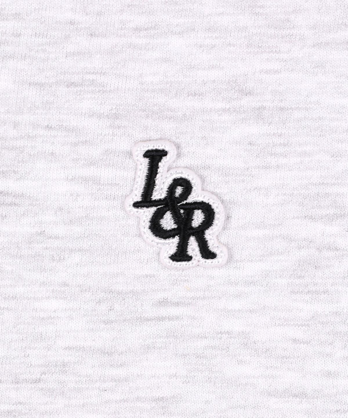 로시로우(LOSSYROW) L&R Patch Point Short-Sleeved T-Shirt White Melange