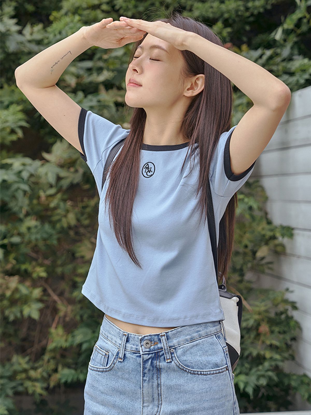 아노에틱(ANOETIC) ANC COLORING LOGO TEE_BLUE