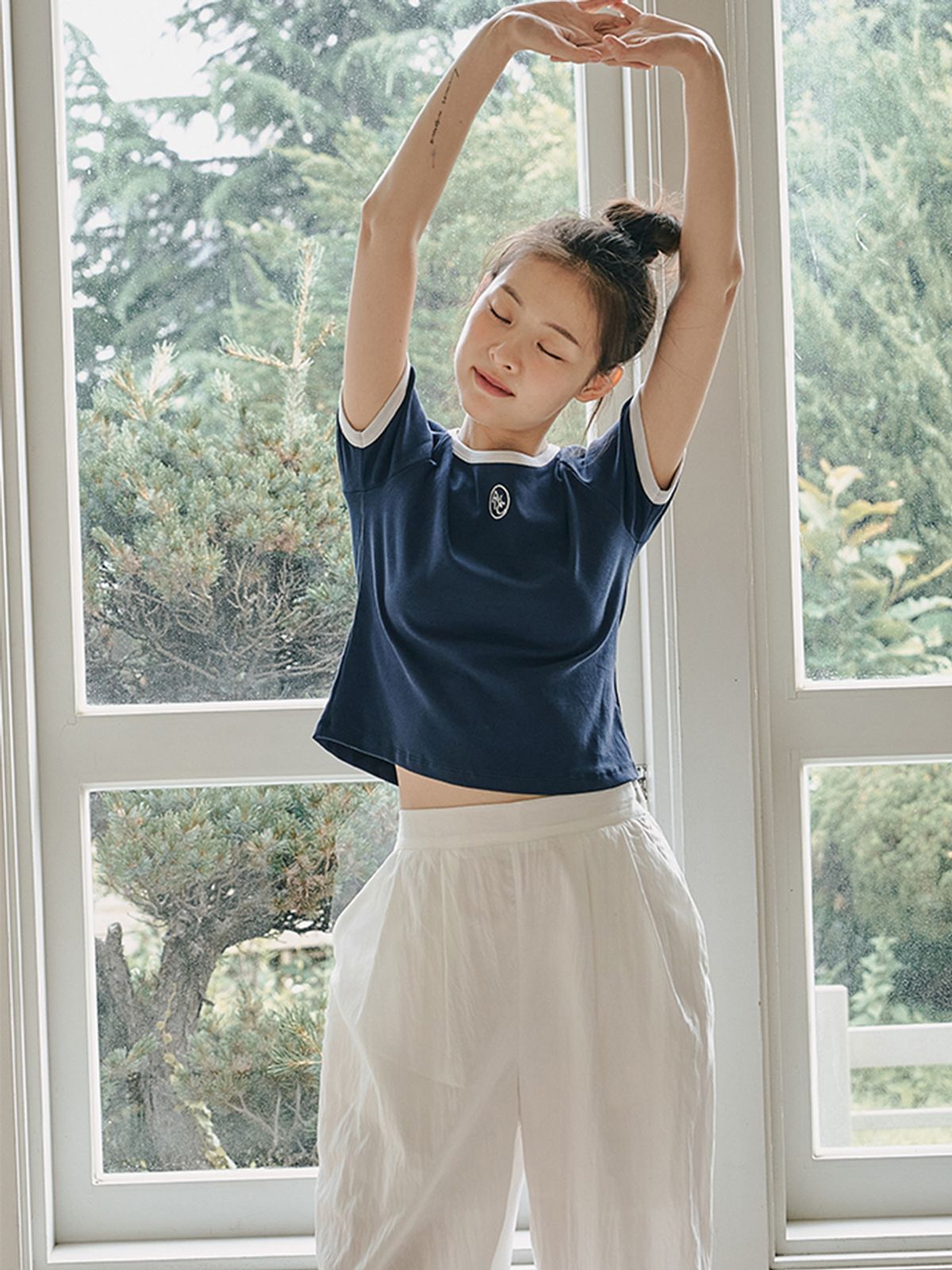아노에틱(ANOETIC) ANC COLORING LOGO TEE_NAVY