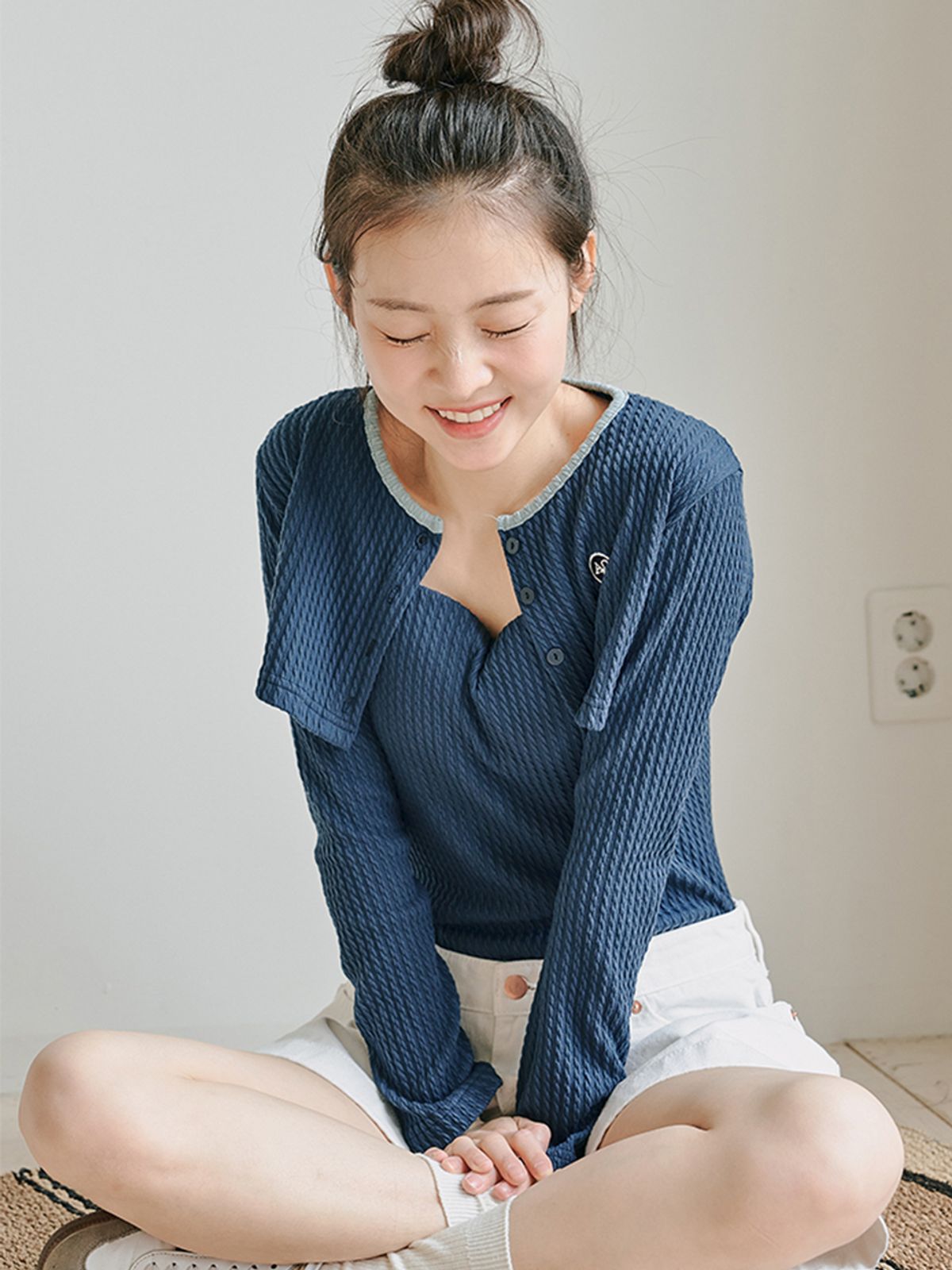 아노에틱(ANOETIC) ANC SWIM SUIT CARDIGAN SET_NAVY
