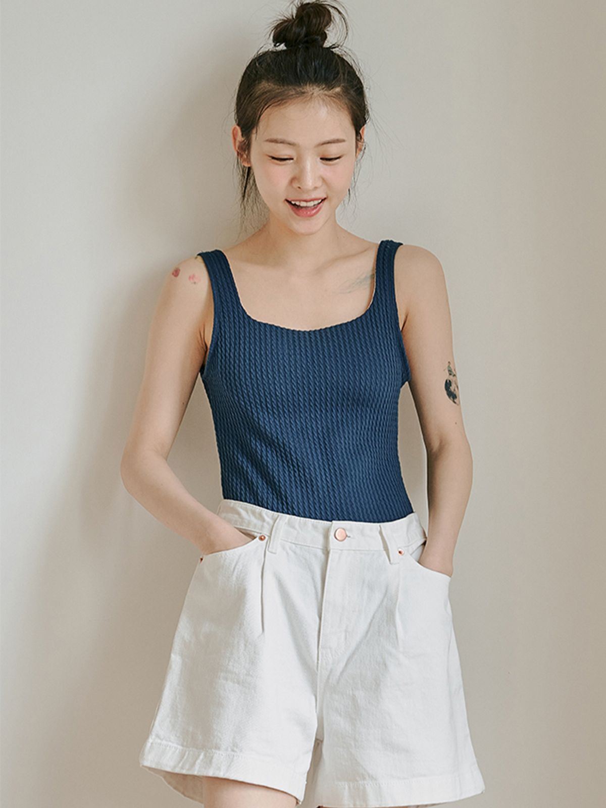 아노에틱(ANOETIC) ANC SWIM SUIT CARDIGAN SET_NAVY