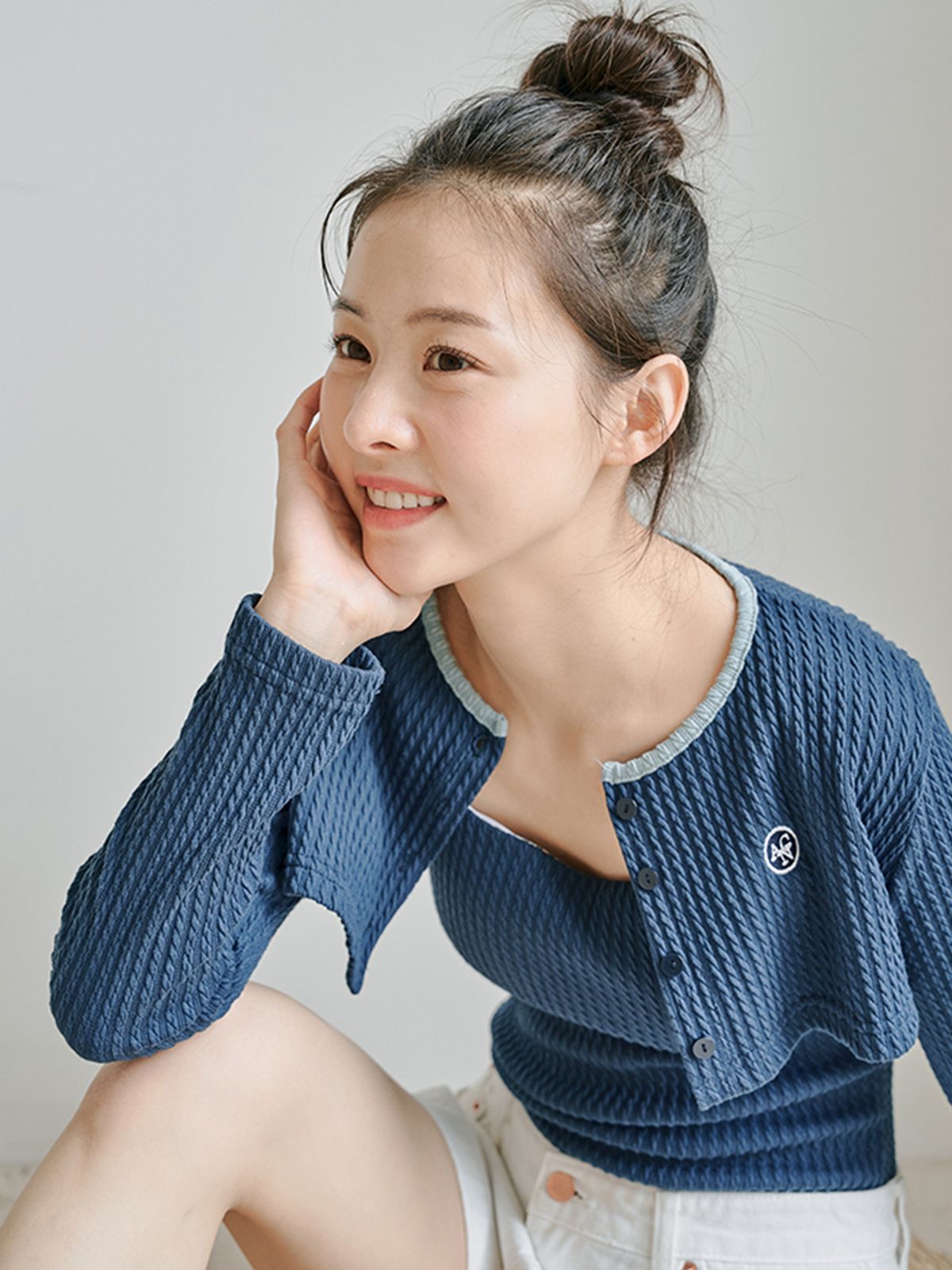 아노에틱(ANOETIC) ANC SWIM SUIT CARDIGAN SET_NAVY