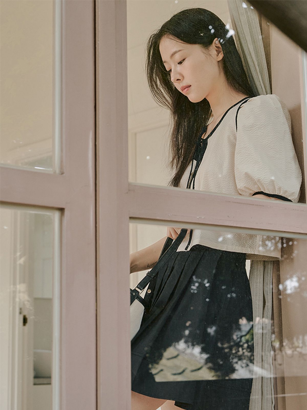 아노에틱(ANOETIC) HALF PLEATS SKIRT_2COLOR