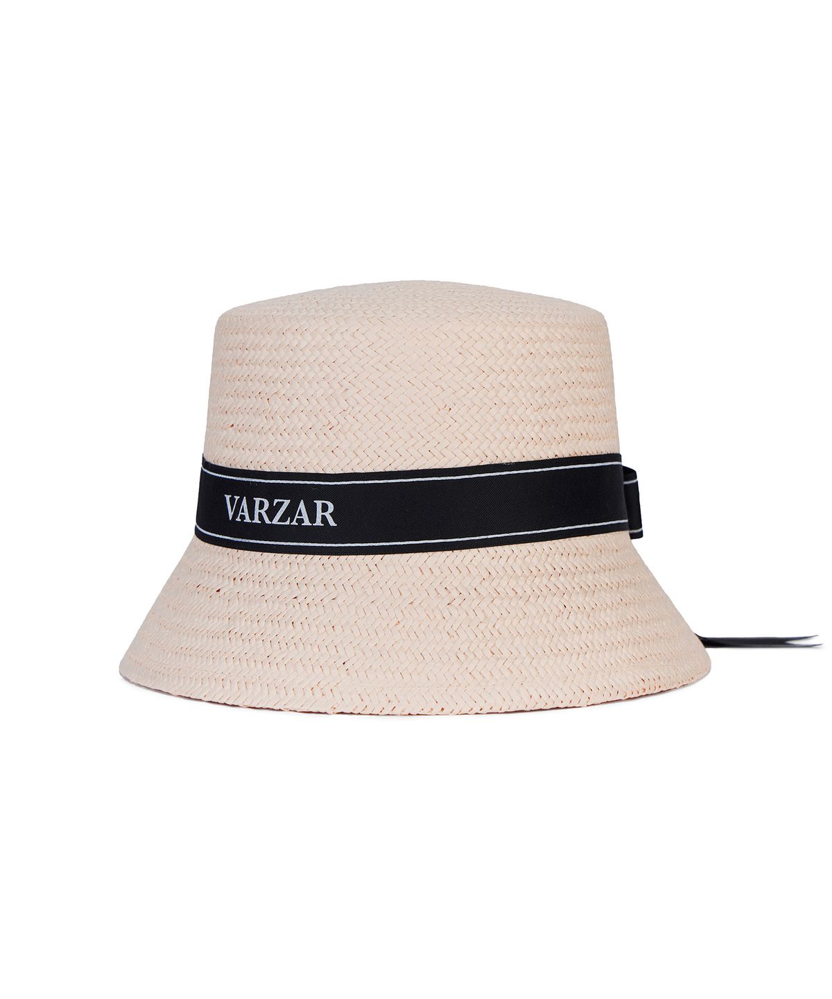 바잘(VARZAR) 리본 페이퍼 버킷햇 핑크