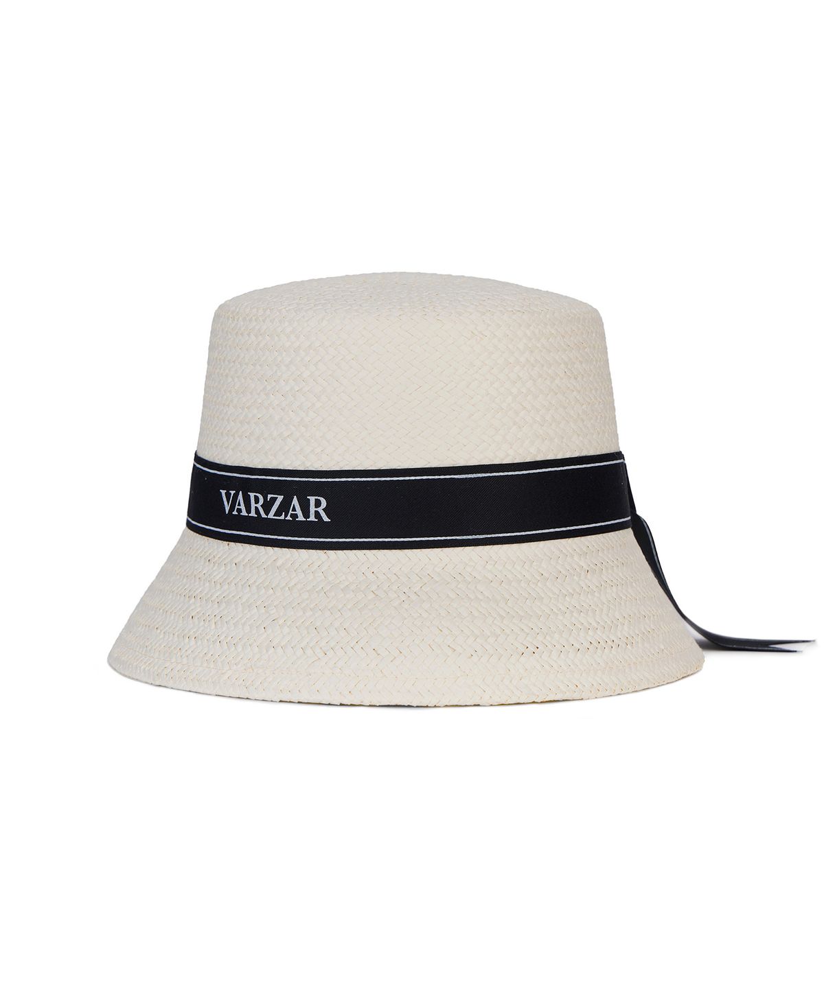 바잘(VARZAR) 리본 페이퍼 버킷햇 크림