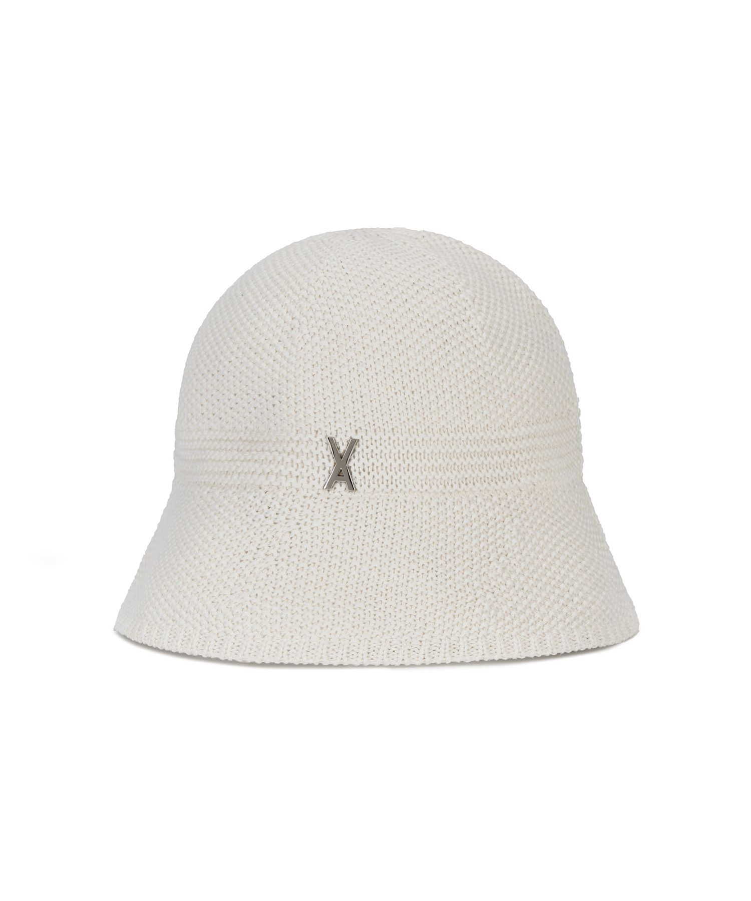 MUSINSA公式 | VARZAR Stud Logo Summer Knit Bucket Hat Cream