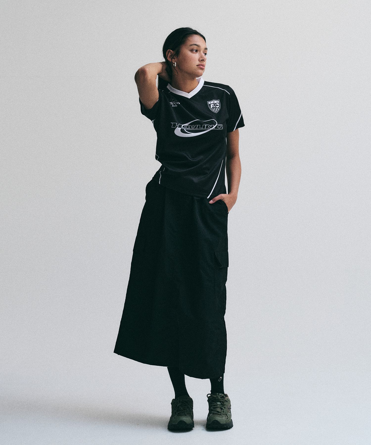 ★RETRIEVER CLUB★HOWLING SOCCER CROP JERSEY★送料・関税込★ MUSINSA | RETRIEVER CLUB HOWLING SOCCER CROP JERSEY [BLACK]