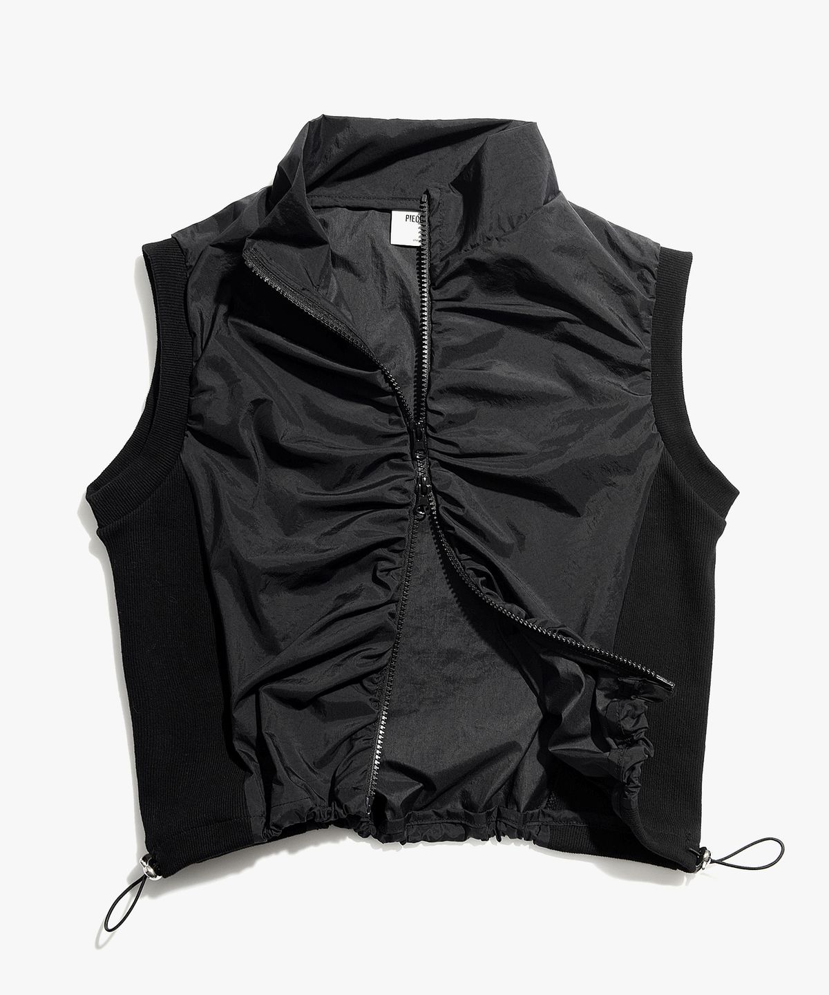 피스메이커(PIECE MAKER) TS NYLON SHIRRING VEST (BLACK)