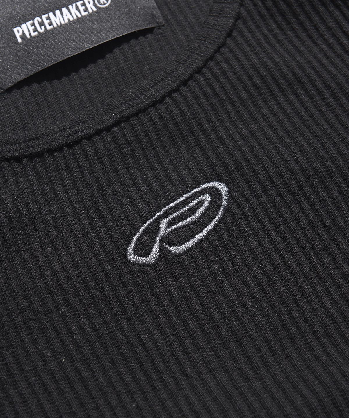 피스메이커(PIECE MAKER) TS KNIT SLEEVELESS LAYERED TEE (BLACK)