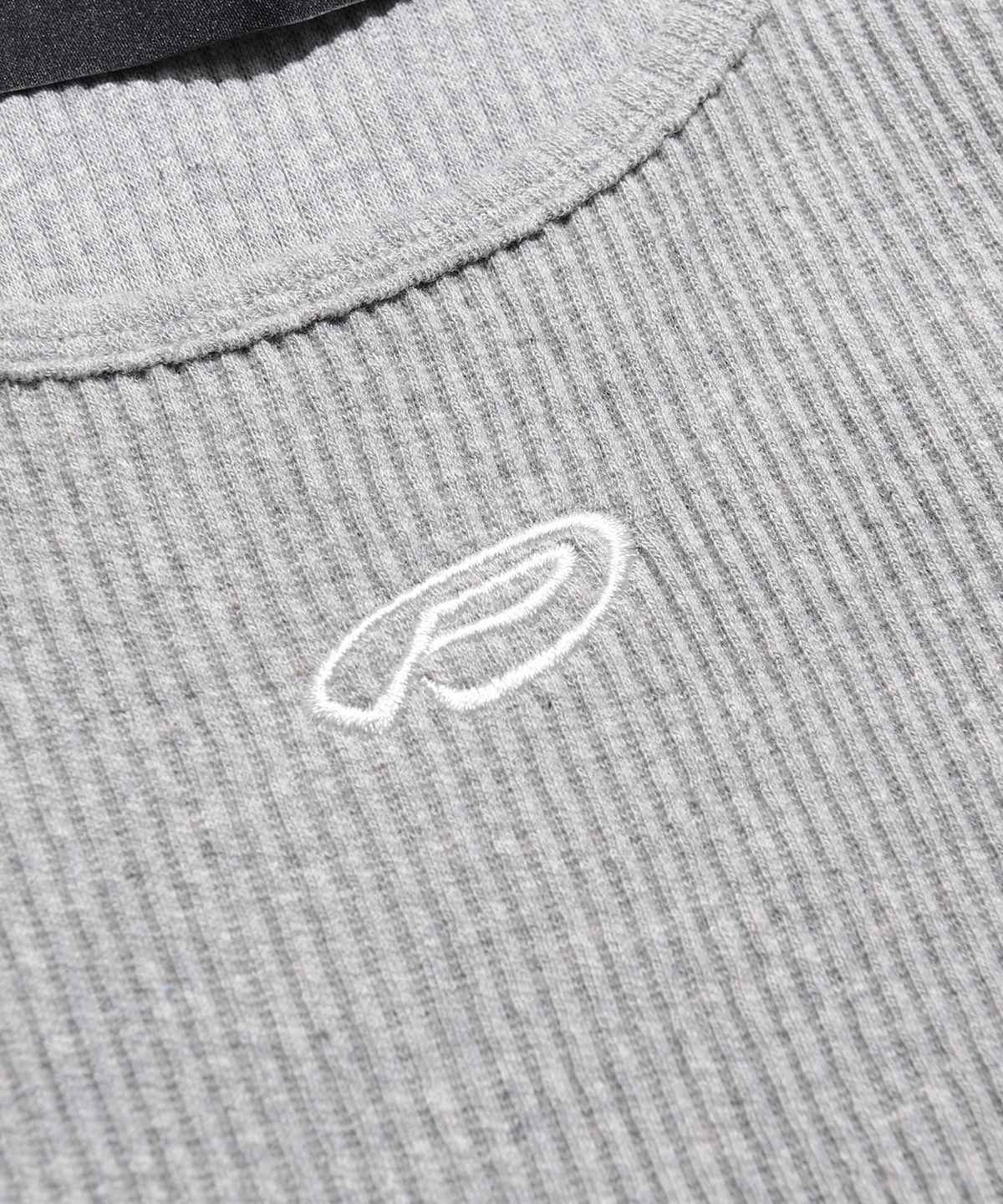 피스메이커(PIECE MAKER) TS KNIT SLEEVELESS LAYERED TEE (GREY)