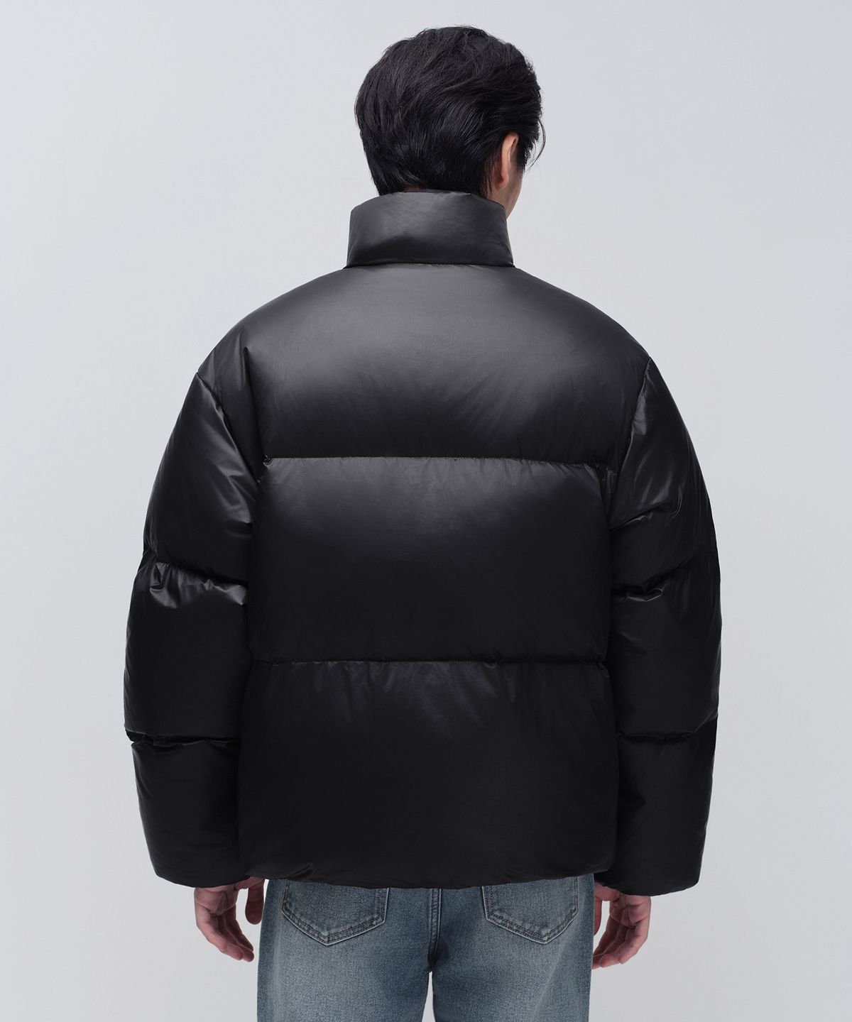 무신사 스탠다드(MUSINSA STANDARD) 립스탑 다운 푸퍼 숏 패딩 재킷 [블랙]