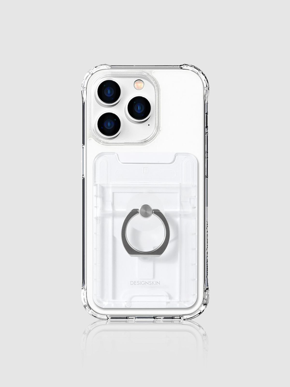 디자인스킨(DESIGNSKIN) 맥세이프 카드포켓 링 스마트톡-클리어