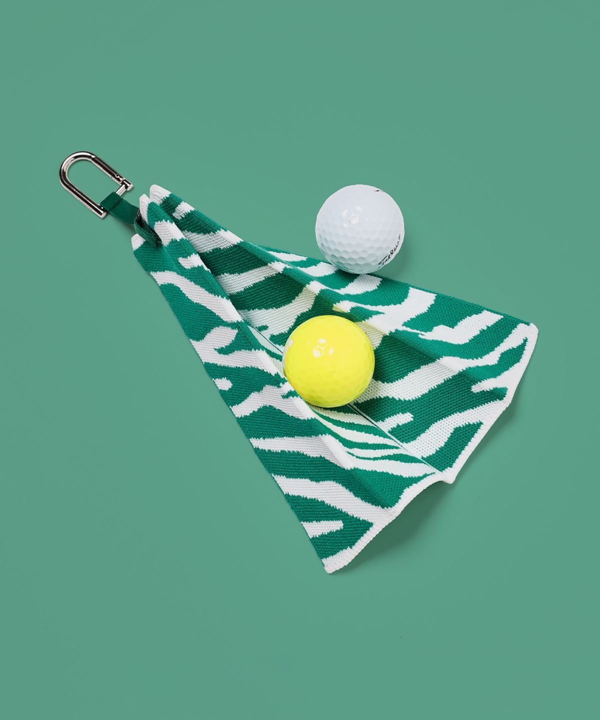 앤드 골프(AND GOLF) Pleats Ball Towel Green Tiger