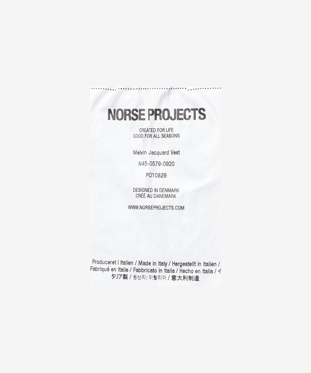 노스 프로젝트(NORSE PROJECTS) 멜빈 자카드 니트 베스트 - 라이트 카키 / N4505790920