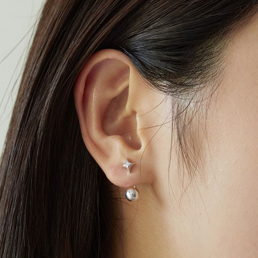 ★TATIANA★ Silver 925 Twinkle New Moon Ear Jacket Earrings Designer fashion, Seoul-fully created | W Concept
