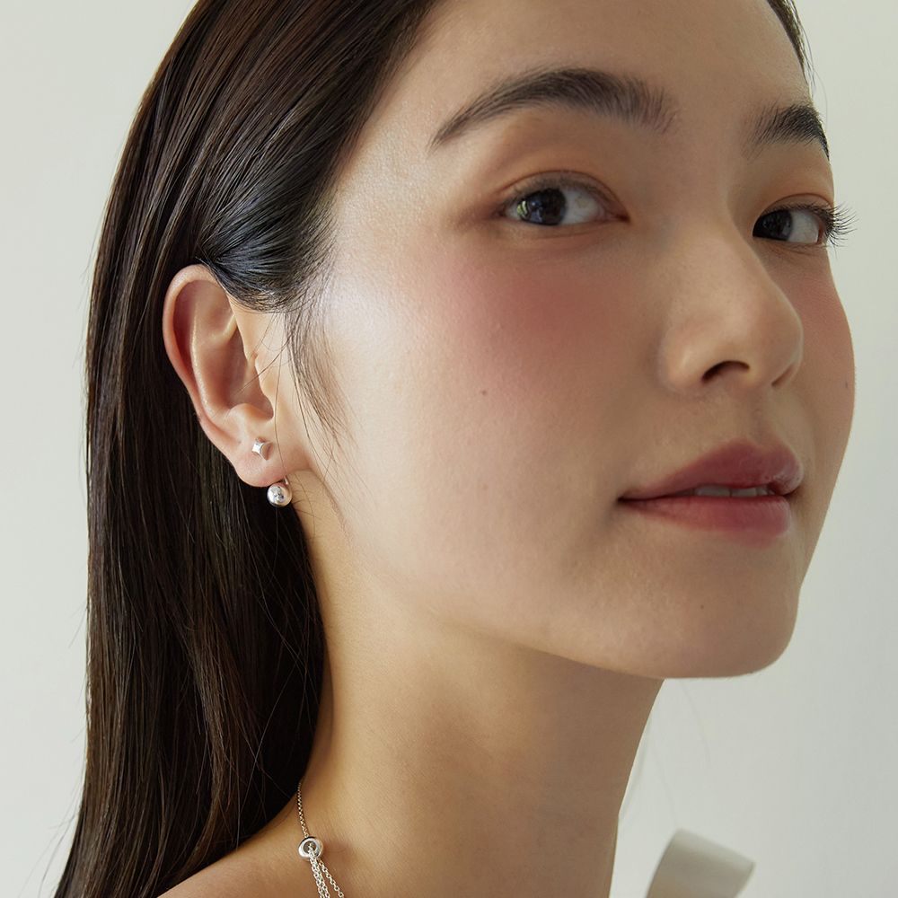 MUSINSA | TATIANA (Silver 925) Star and ball ear jacket