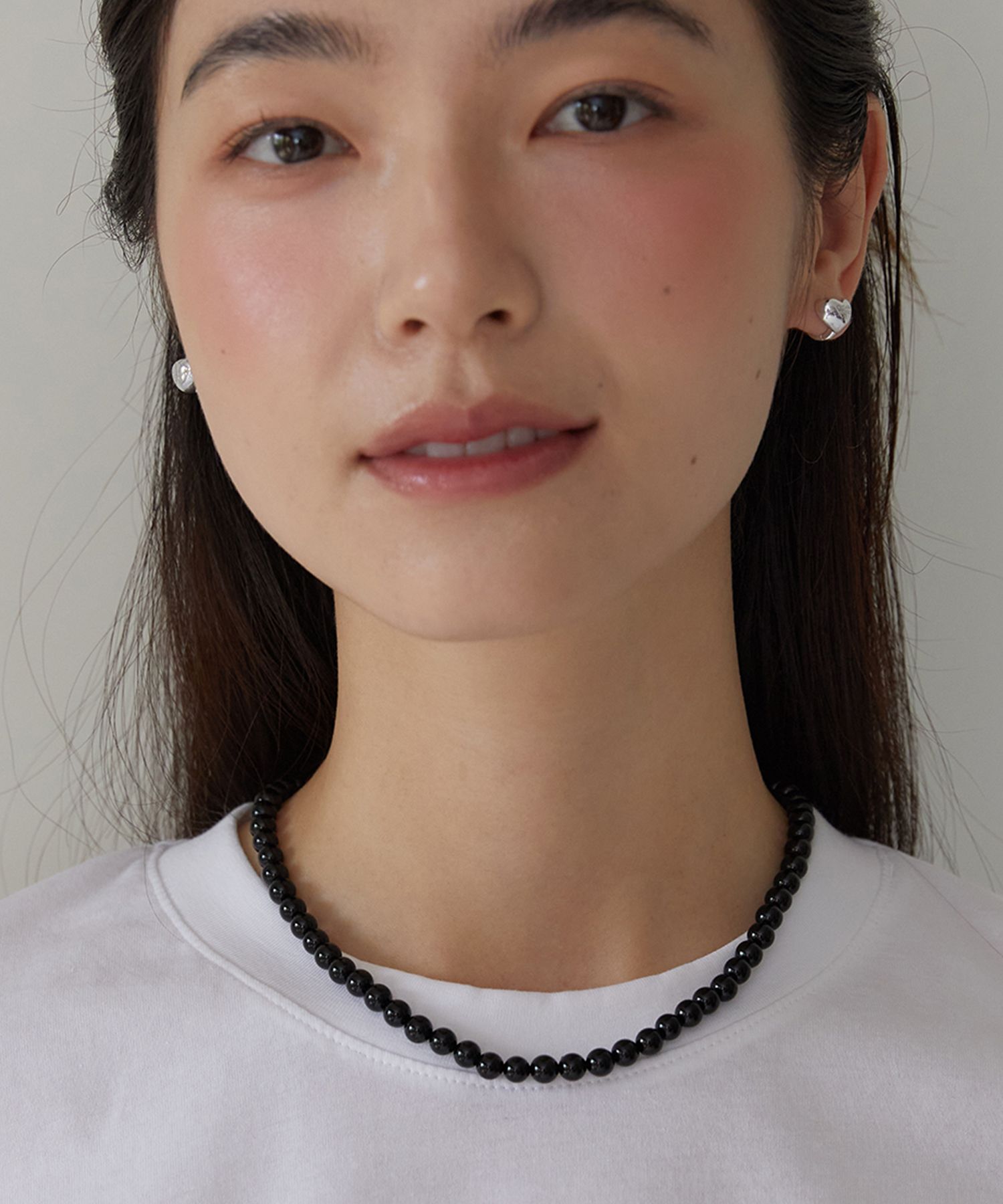 ★TATIANA★ Silver 925 Star Toggle 6mm Onyx Necklace NZ2104 MUSINSA | TATIANA (Silver 925) Star Toggle 6mm Onyx Necklace