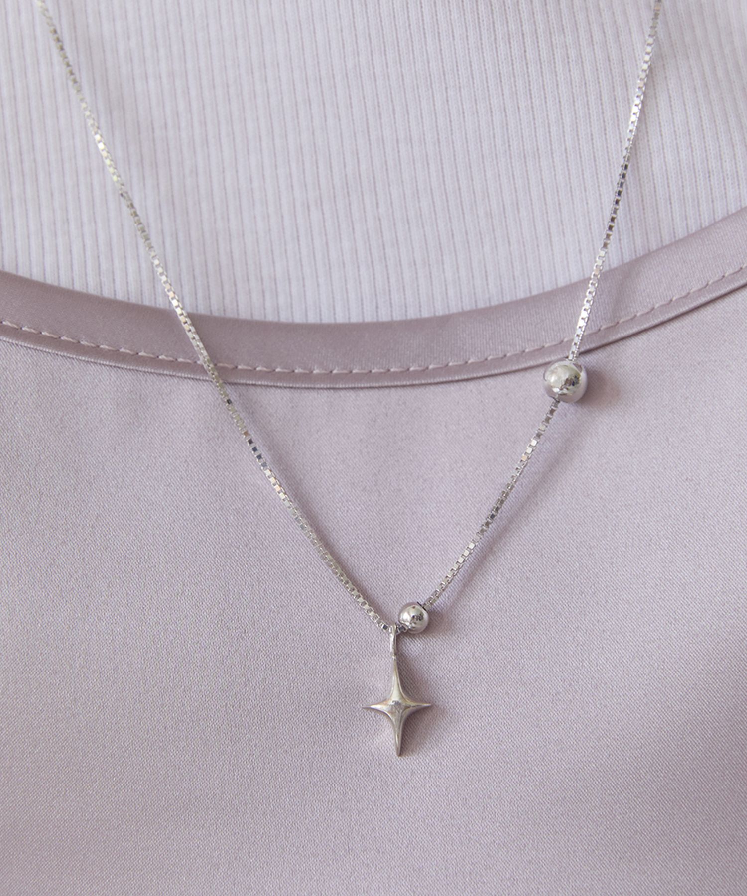 ☆TATIANA☆ Silver 925 star ornament necklace NZ2109 MUSINSA | TATIANA (Silver 925) Star Ornament Necklace NZ2109