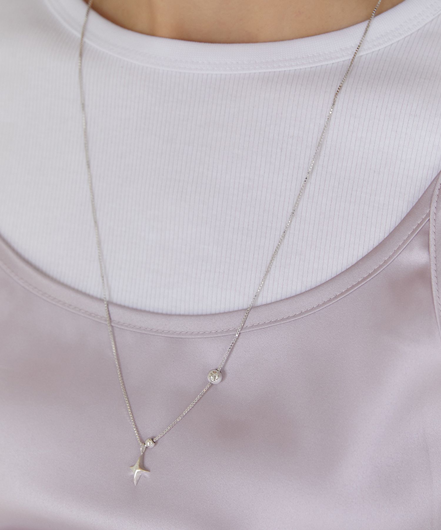 MUSINSA | TATIANA (Silver 925) Star Ornament Necklace NZ2109