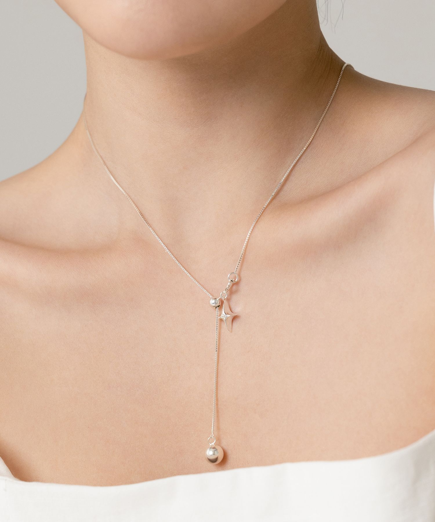 ネックレス・ペンダント TATIANA Silver 925 heart drop necklace NZ2127 MUSINSA | TATIANA (Silver 925) Chocolate Heart Star Dangle