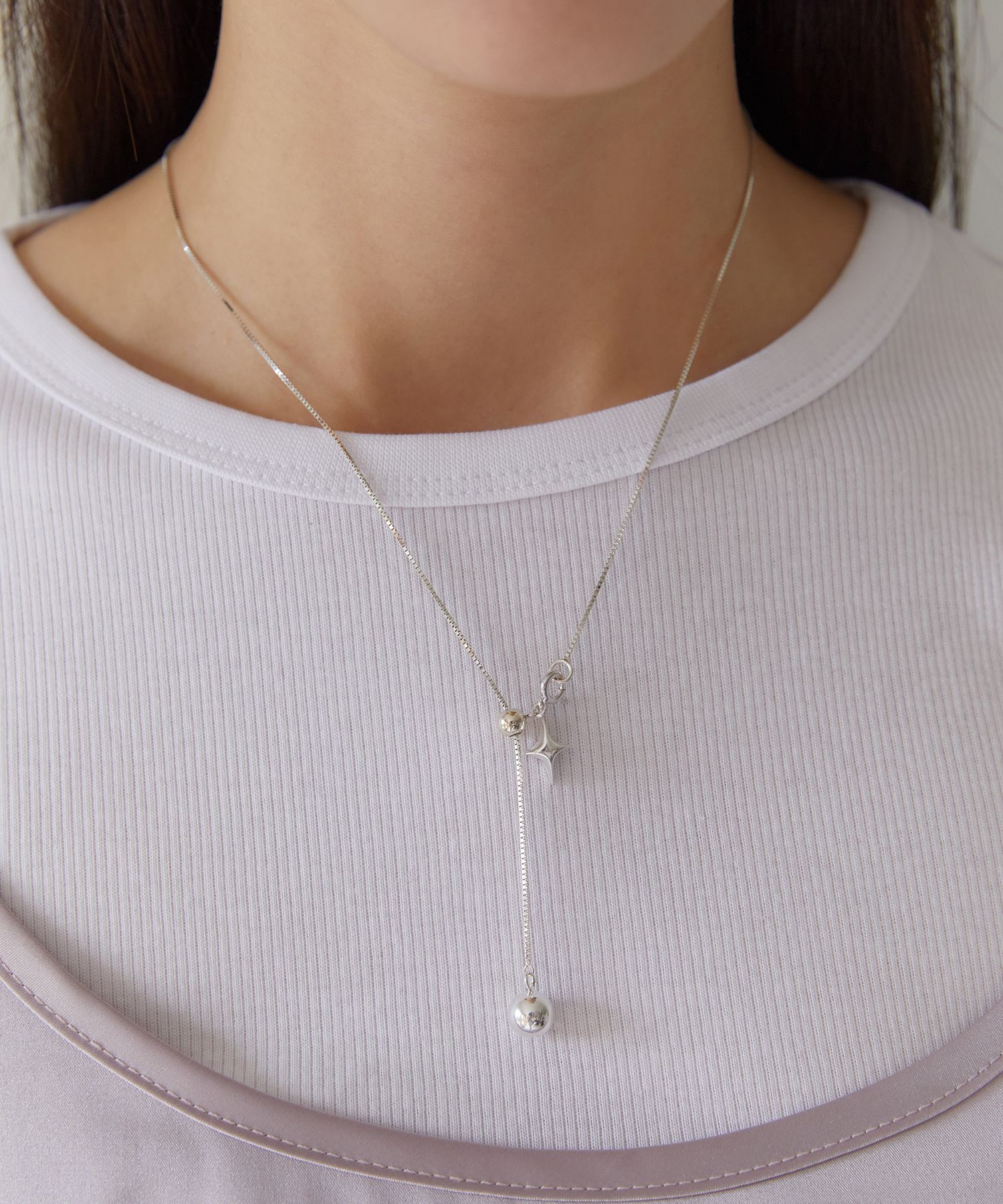 ネックレス・ペンダント TATIANA Silver 925 Stella Necklace NZ2140 5004219977 MUSINSA | TATIANA (Silver 925) Planet drop necklace NZ2110