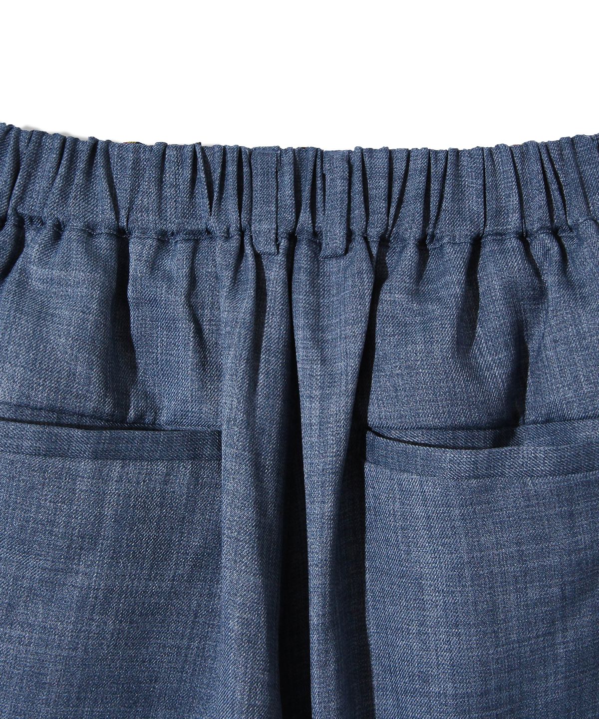 다이아몬드 레이라(DIAMOND LAYLA) Two-tuck wide banding slacks P14 Denim Texture Indigo
