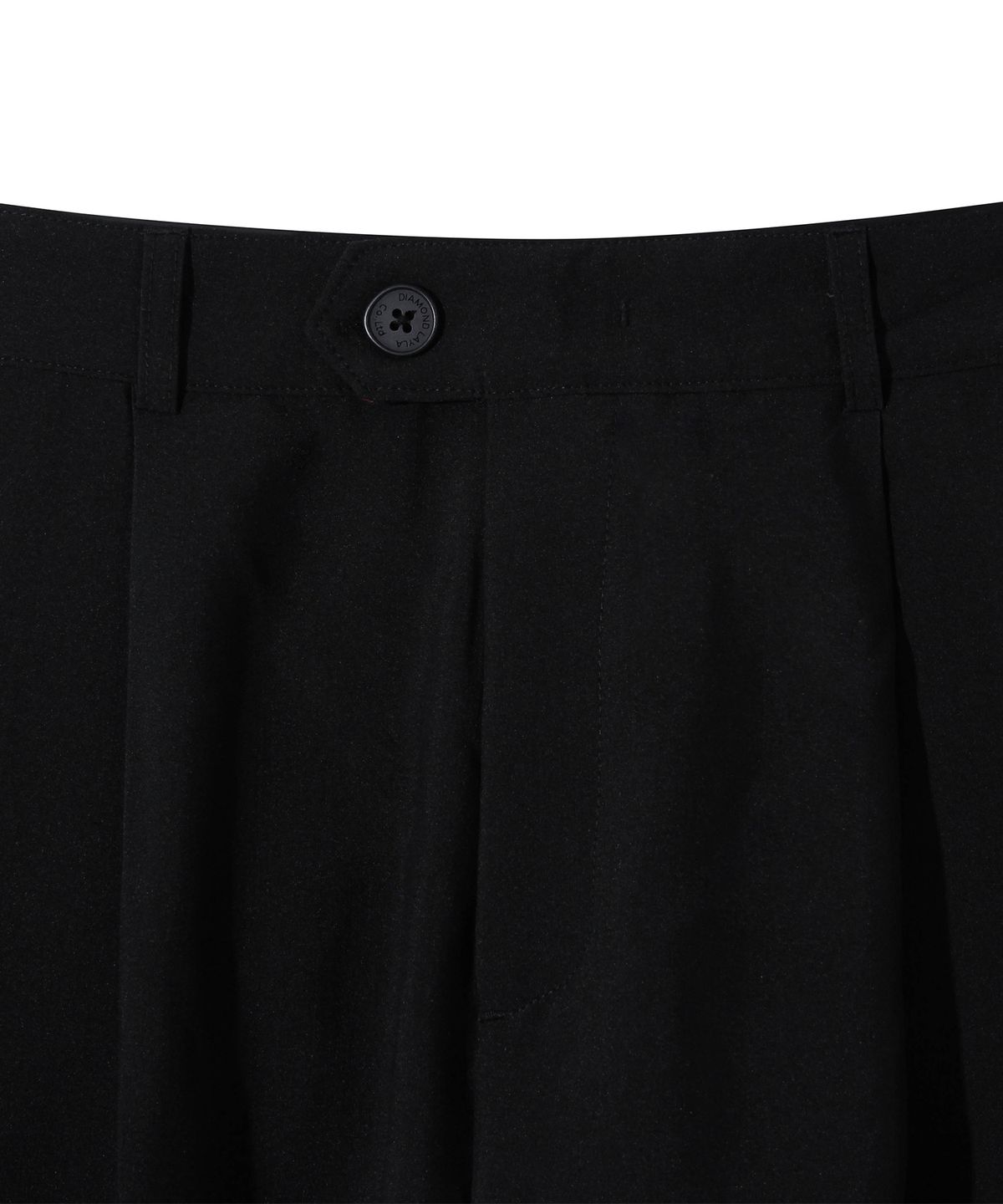 다이아몬드 레이라(DIAMOND LAYLA) Two-tuck wide banding slacks P14 Black