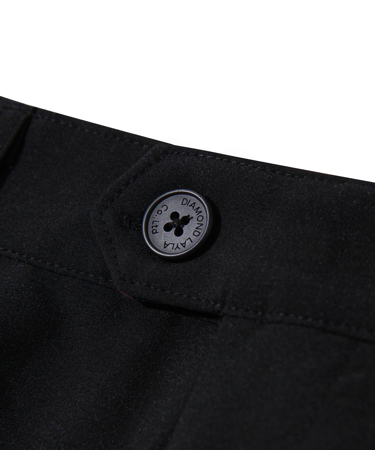 다이아몬드 레이라(DIAMOND LAYLA) Two-tuck wide banding slacks P14 Black
