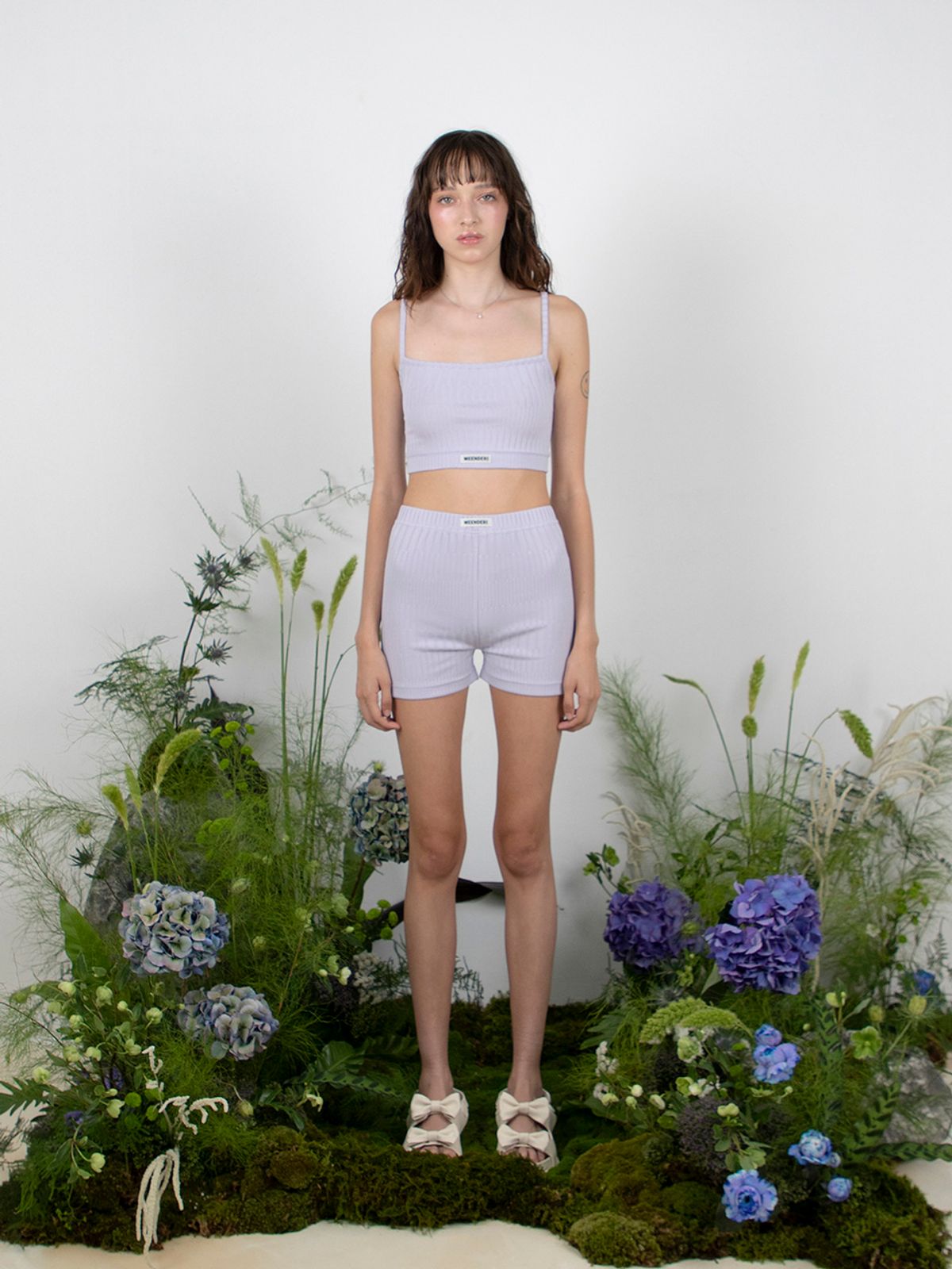 민더리(MEENDERI) BASIC PATTERN SLEEVELESS - PURPLE