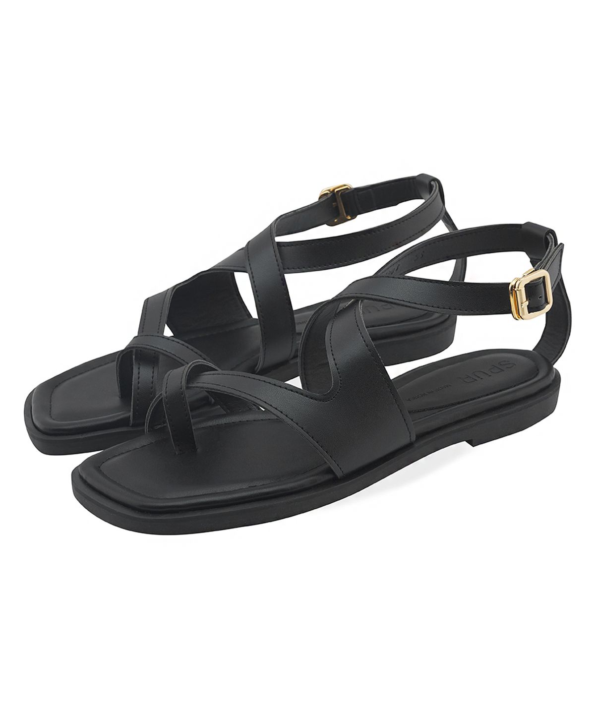 스퍼(SPUR) Athena sandal -SS8048 (3color) 1.5cm 스퀘어 스트랩 샌들