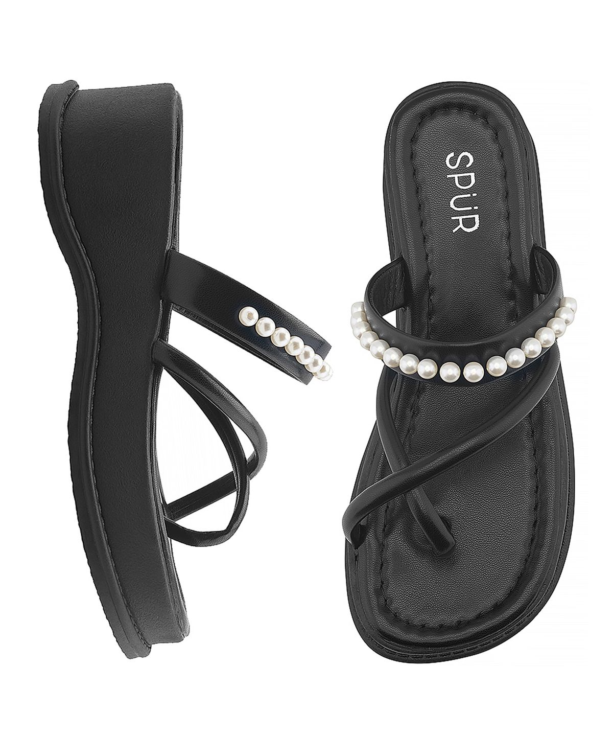 스퍼(SPUR) Shine pearl slipper -SS9057 (2color) 5.5cm 플랫폼 슬리퍼