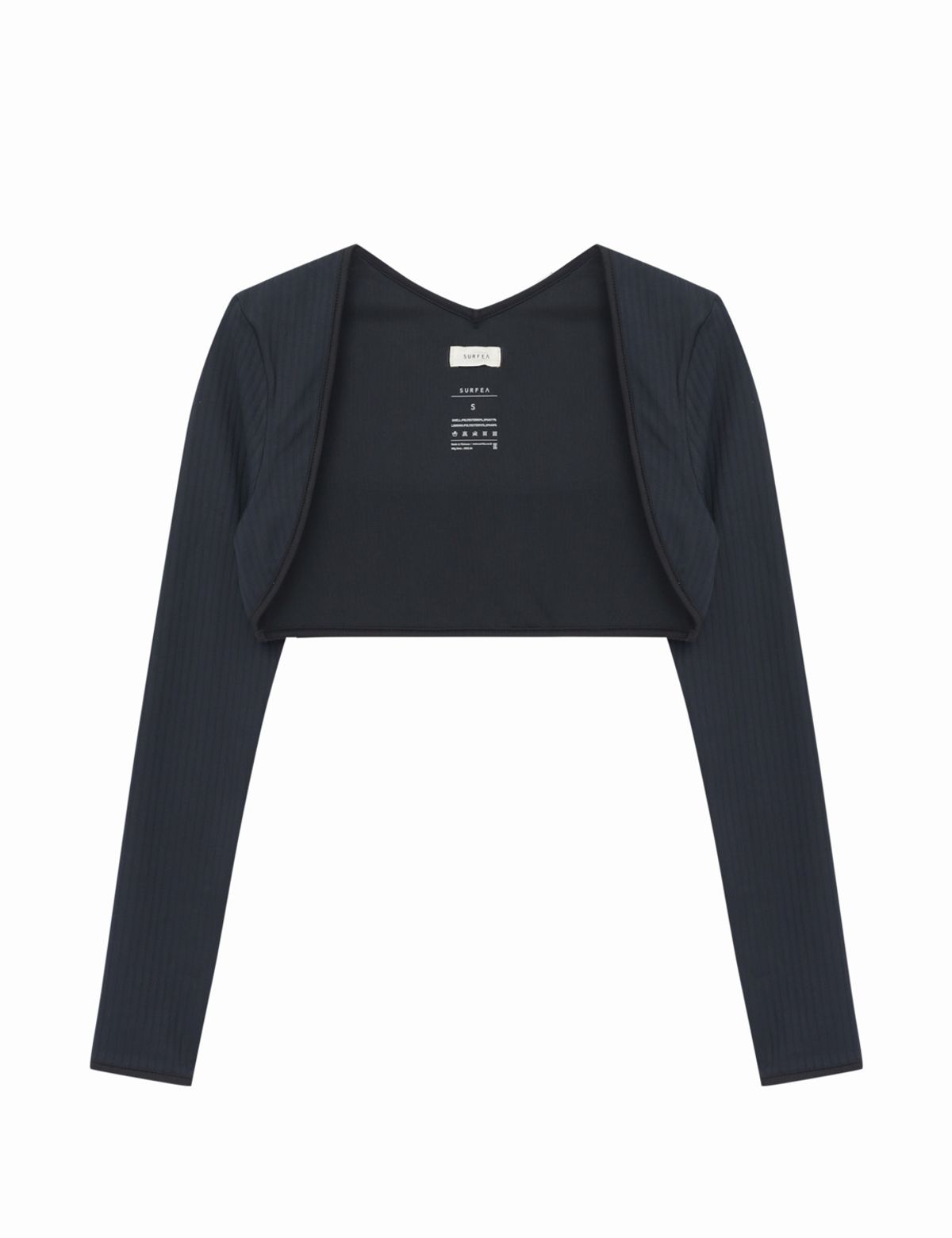 써피(SURFEA) RIBBED CARDIGAN_BLACK